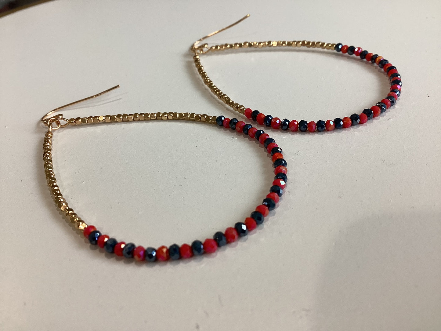 Beaded Tear Hoops