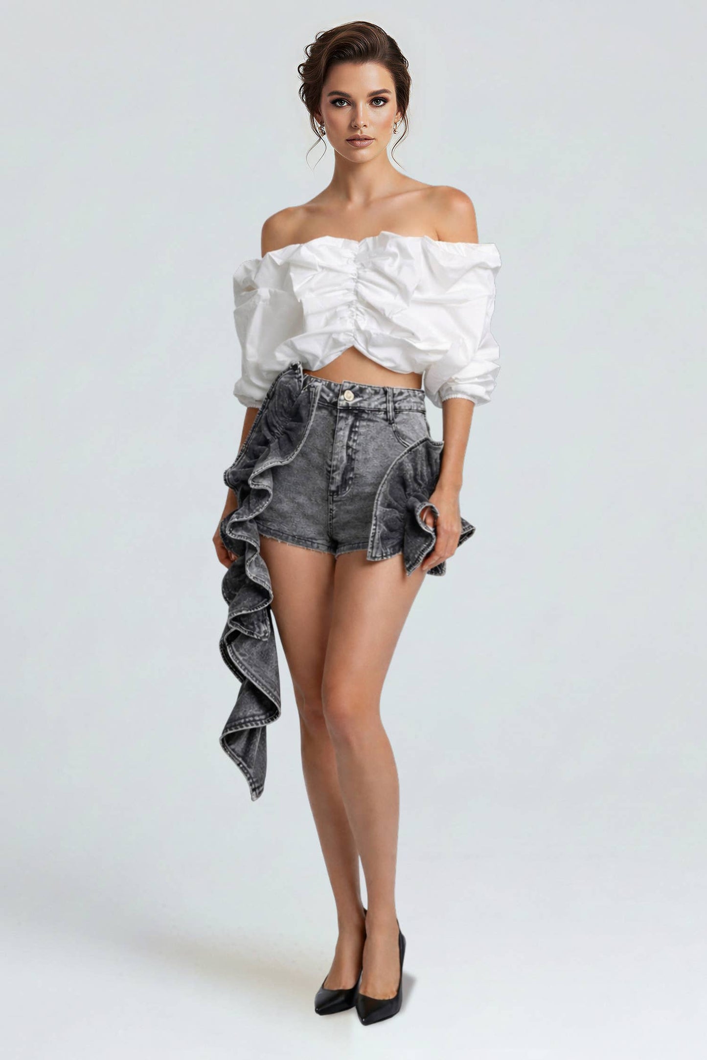 Cloud Puff Off-Shoulder Top
