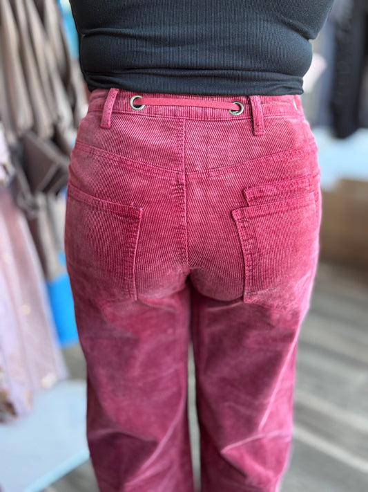 Red Velvet Stretch Baby Corduroy Pants ￼