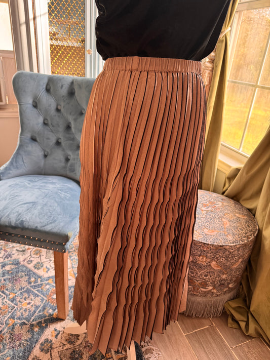 Taupe & Black Outlined skirt