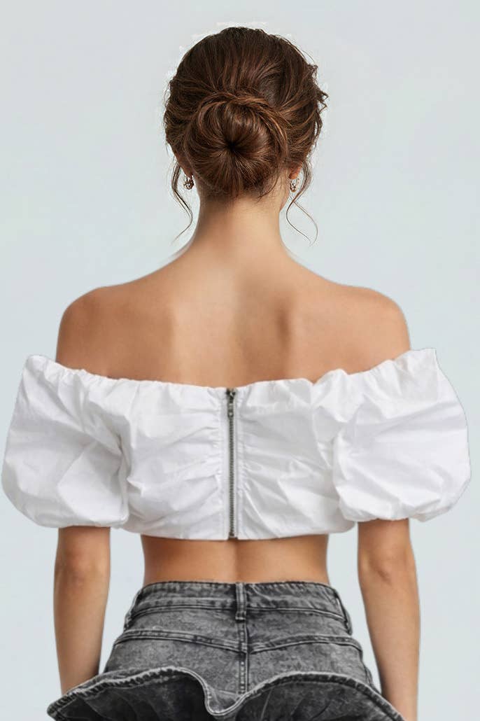 Cloud Puff Off-Shoulder Top